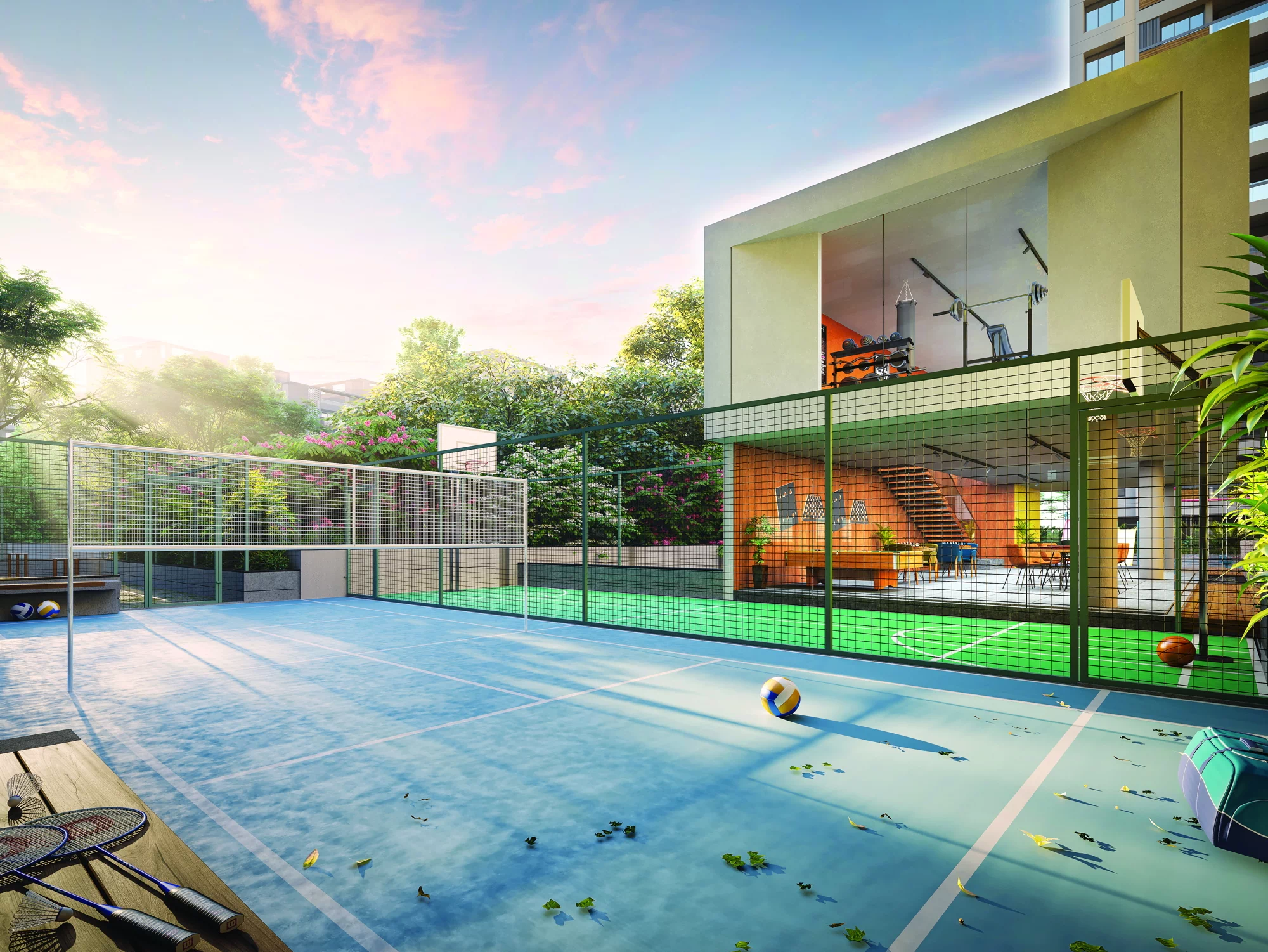 Volleyball Court View